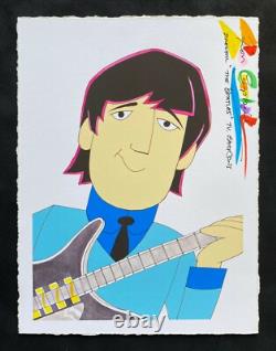 Beatles John Lennon Cartoon Series Signed Giclee Ron Campbell CUSTOM FRAMED