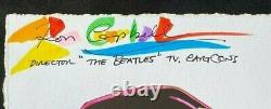 Beatles John Lennon Cartoon Series Signed Giclee Ron Campbell CUSTOM FRAMED