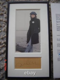 Beatles John Lennon Cut Signature Signed Autographed Display Certified JSA