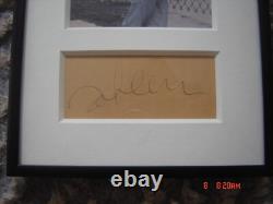 Beatles John Lennon Cut Signature Signed Autographed Display Certified JSA
