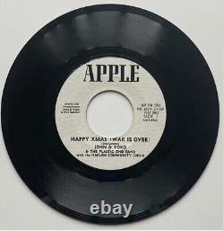 Beatles John Lennon Happy X-Mas White Label promo 7 Single Apple Records