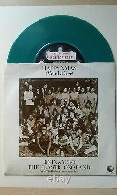 Beatles John Lennon Happy Xmas Green Vinyl UK Factory Sample Demo Promo 1971 P/S