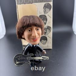 Beatles John Lennon Hard Body Remco Seltaeb Doll 1964 With Guitar
