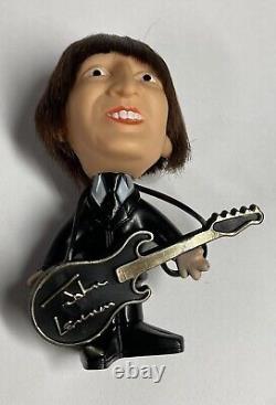 Beatles John Lennon Hard Body Remco Seltaeb Doll 1964 With Instrument Nice