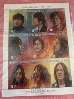 Beatles John Lennon Official ICS Stamp Binder Chad Tanzania Worldwide MNH COAs