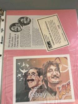 Beatles John Lennon Official ICS Stamp Binder Chad Tanzania Worldwide MNH COAs Beatles John Lennon Official ICS Stamp Binder Chad Tanzania Worldwide MNH COAs