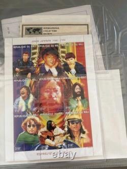 Beatles John Lennon Official ICS Stamp Binder Chad Tanzania Worldwide MNH COAs