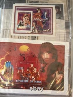 Beatles John Lennon Official ICS Stamp Binder Chad Tanzania Worldwide MNH COAs