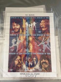 Beatles John Lennon Official ICS Stamp Binder Chad Tanzania Worldwide MNH COAs