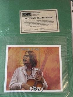 Beatles John Lennon Official ICS Stamp Binder Chad Tanzania Worldwide MNH COAs