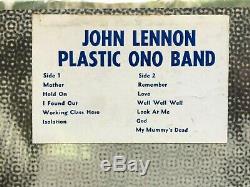 Beatles John Lennon PLASTIC ONO BAND 1970 Apple Shrink BLUE TITLES HYPE STICKER