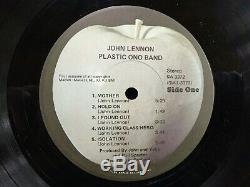 Beatles John Lennon PLASTIC ONO BAND 1970 Apple Shrink BLUE TITLES HYPE STICKER