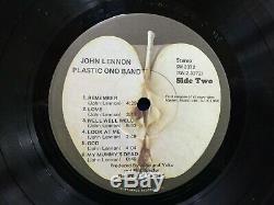 Beatles John Lennon PLASTIC ONO BAND 1970 Apple Shrink BLUE TITLES HYPE STICKER