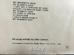 Beatles John Lennon PLASTIC ONO BAND 1970 Apple Shrink BLUE TITLES HYPE STICKER