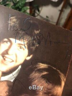Beatles John Lennon, Paul McCartney, Ringo Star, George Harrison Authentic Signed
