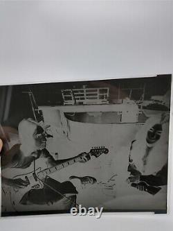 Beatles John Lennon Playing Guitar withWife Yoko Ono 8x10 Negative Vintage Photo