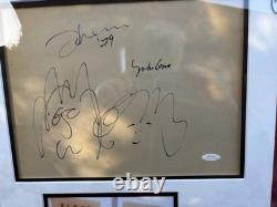 Beatles John Lennon Secretarial Drawing 1979 Decorative Item Framed Certificate