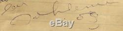 Beatles John Lennon Signed Autographed Sketch Doodle 1x3 Album Page Beckett BAS
