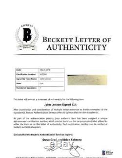 Beatles John Lennon Signed Autographed Sketch Doodle 1x3 Album Page Beckett BAS