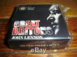 Beatles John Lennon Silver Proof Coin 5 Uk Pounds Only 5000 Made Perfect Gift
