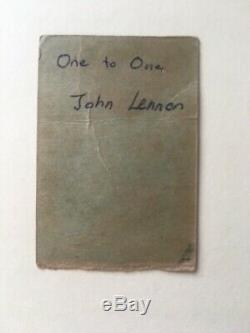 Beatles John Lennon Ticket 1972 Live In New York City One To One Concert Rare