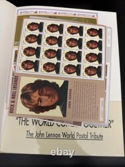 Beatles John Lennon Universal Postal Tribute Stamp Set Collection 1995 Together