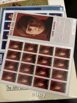 Beatles John Lennon Universal Postal Tribute Stamp Set Collection 1995 Together