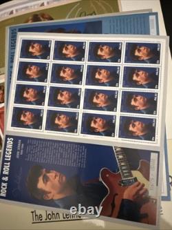 Beatles John Lennon Universal Postal Tribute Stamp Set Collection 1995 Together