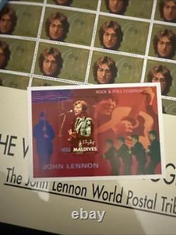 Beatles John Lennon Universal Postal Tribute Stamp Set Collection 1995 Together