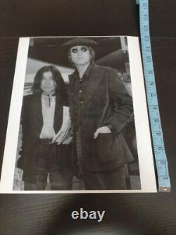 Beatles John Lennon & Yoko Arrival Heathrow 1971 The Sun Photosales vintage