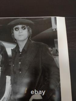 Beatles John Lennon & Yoko Arrival Heathrow 1971 The Sun Photosales vintage
