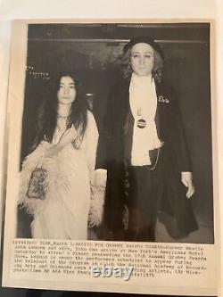 Beatles John Lennon Yoko Ono Press Photo Orig Stamped Grammy Awards Dinner 1975