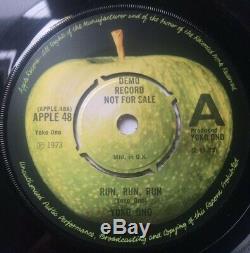 Beatles John Lennon Yoko Ono Run, Run, Run Demo Promo UK Apple 1973