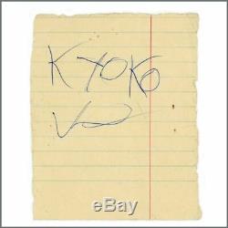 Beatles John Lennon, Yoko Ono and Kyoko Ono 1969 Scotland Autographs (UK)