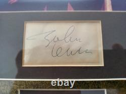 Beatles John Lennon signed cut sheet, original signature
