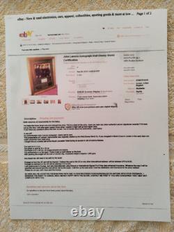 Beatles John Lennon signed cut sheet, original signature