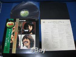 Beatles Let It Be Japan Original Red Wax Vinyl LP OBI John Lennon Paul McCartney