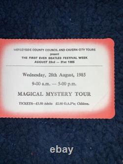 Beatles Liverpool'85 tickets, brochures autograph of John Lennon Uncle Charles