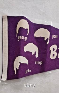 Beatles Pennant George Paul Ringo Starr John Lennon Full Size Vintage Purple