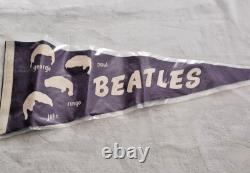 Beatles Pennant George Paul Ringo Starr John Lennon Full Size Vintage Purple