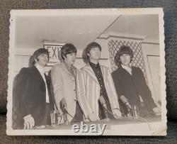 Beatles Press Conference PHOTO John Lennon George Harrison Ringo Starr ORIGINAL