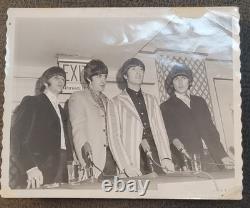 Beatles Press Conference PHOTO John Lennon George Harrison Ringo Starr ORIGINAL