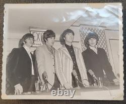 Beatles Press Conference PHOTO John Lennon George Harrison Ringo Starr ORIGINAL
