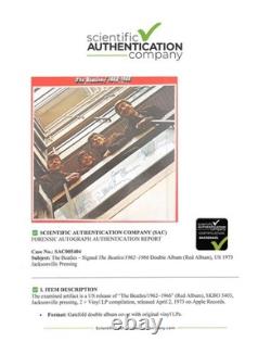 Beatles Red Album & Blue Album Signed All 4 Lennon McCartney Harrison Starr