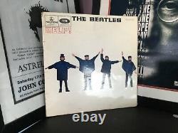 Beatles Vinyl Lp HELP Uk 1965 ORIGINAL Y / B 1st Press Rare Outline MONO VG