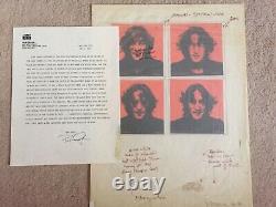 Beatles/john Lennon Original Bob Gruen Unused Art Work For Walls And Bridges