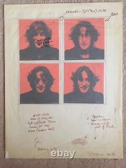 Beatles/john Lennon Original Bob Gruen Unused Art Work For Walls And Bridges