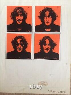 Beatles/john Lennon Original Bob Gruen Unused Art Work For Walls And Bridges