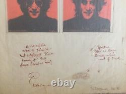 Beatles/john Lennon Original Bob Gruen Unused Art Work For Walls And Bridges