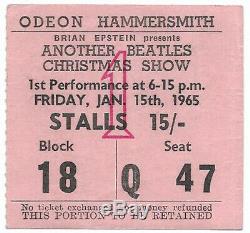 Beatles original concert ticket, London UK 1965 John Lennon, Paul McCartney Tour